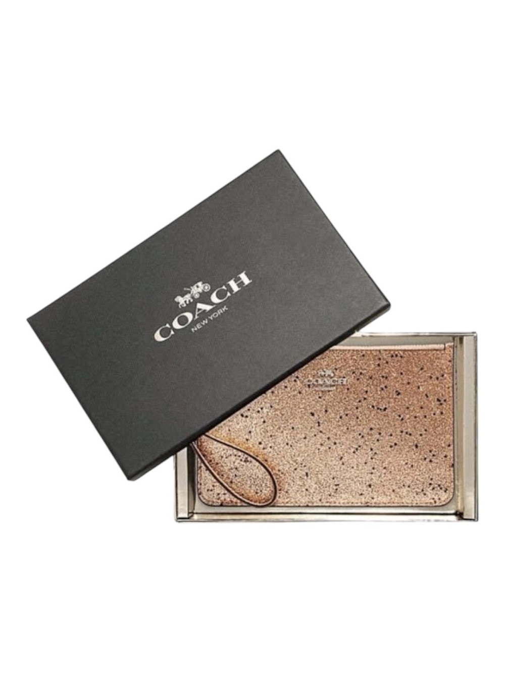 Coach Gold Glitter Star Wristlet